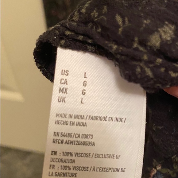 American Eagle floral boho long sleeve shirt - Picture 4 of 7